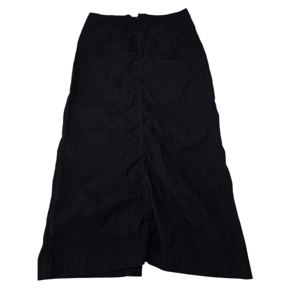 Maeve Anthropologie Colette Linen Blend Maxi Skirt‎ Black Utility XL OB1790490